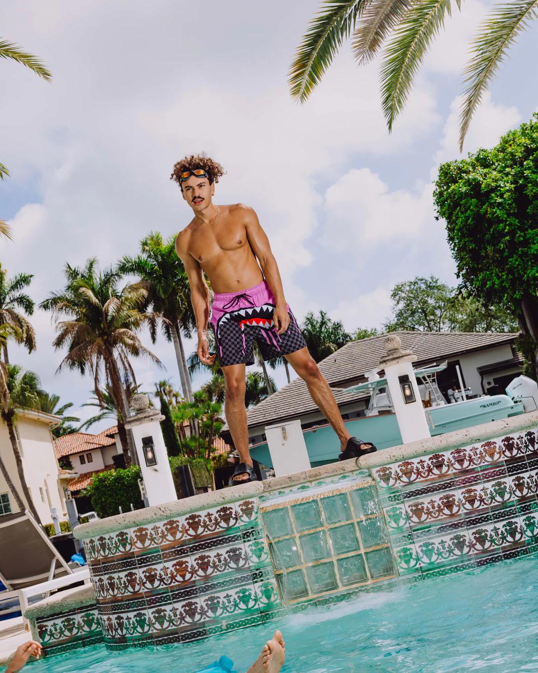 Sprayground Popular | OCEAN DRIP CHECK SWIM SHORT