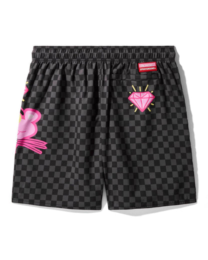Sprayground Essential | PINK PANTHER DIAMOND SHARK SWIM SHORTS