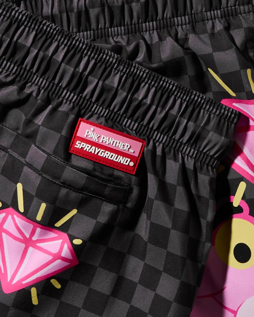 Sprayground Essential | PINK PANTHER DIAMOND SHARK SWIM SHORTS