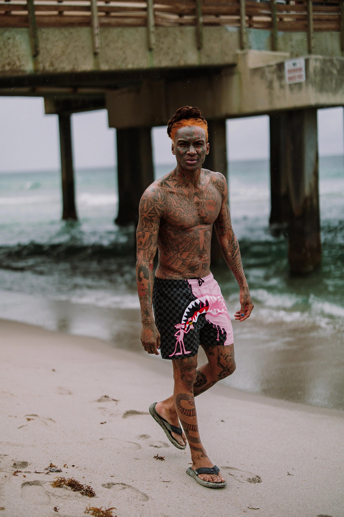 Sprayground Premium | PINK PANTHER PINK PAINTER SWIM SHORTS