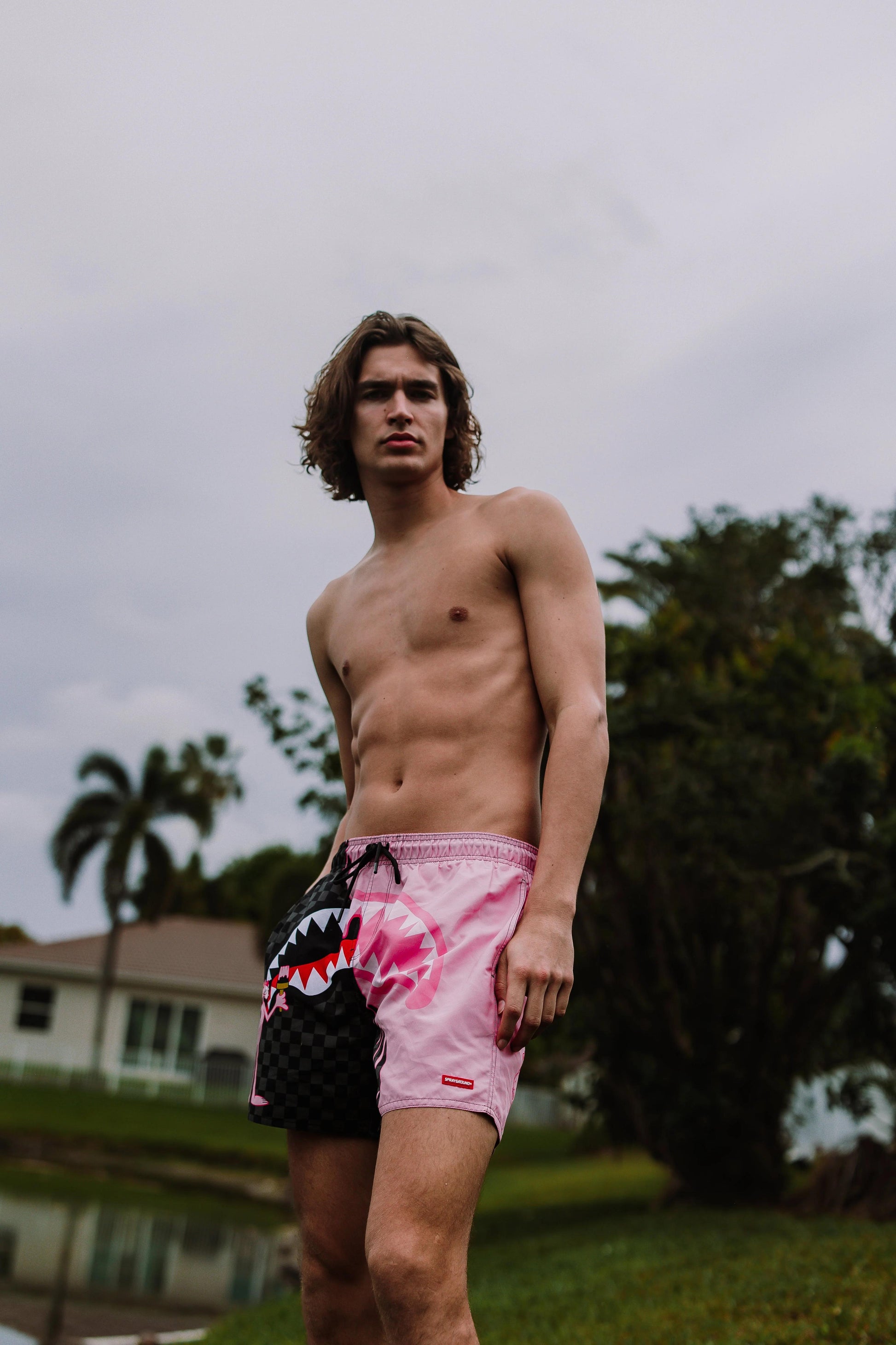 Sprayground Premium | PINK PANTHER PINK PAINTER SWIM SHORTS