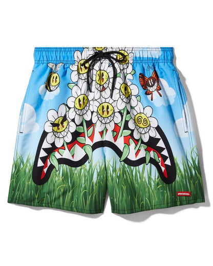 Sprayground Popular | CRAZY DAISIES SWIM SHORTS