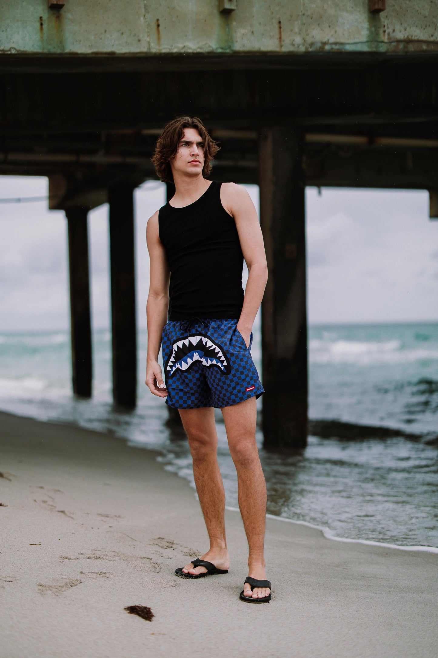 Sprayground Featured | MIDNIGHT MAGIC SHARKS IN PARIS SWIM SHORTS