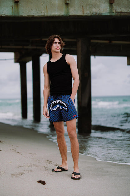 Sprayground Featured | MIDNIGHT MAGIC SHARKS IN PARIS SWIM SHORTS