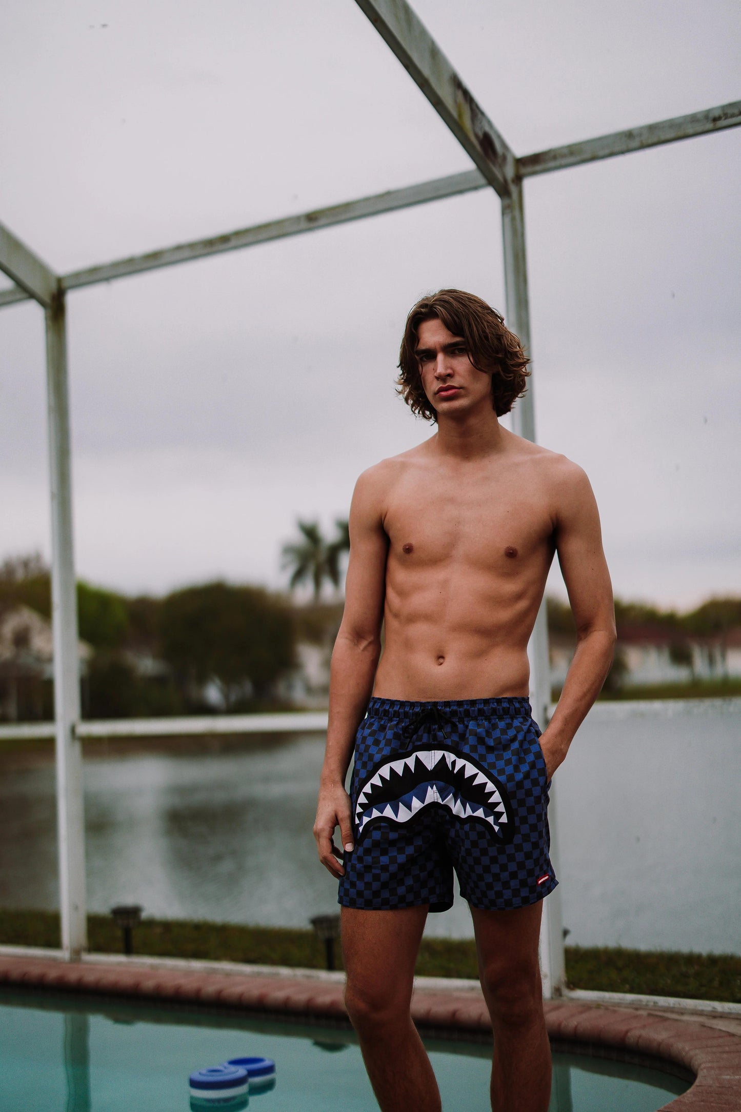 Sprayground Featured | MIDNIGHT MAGIC SHARKS IN PARIS SWIM SHORTS