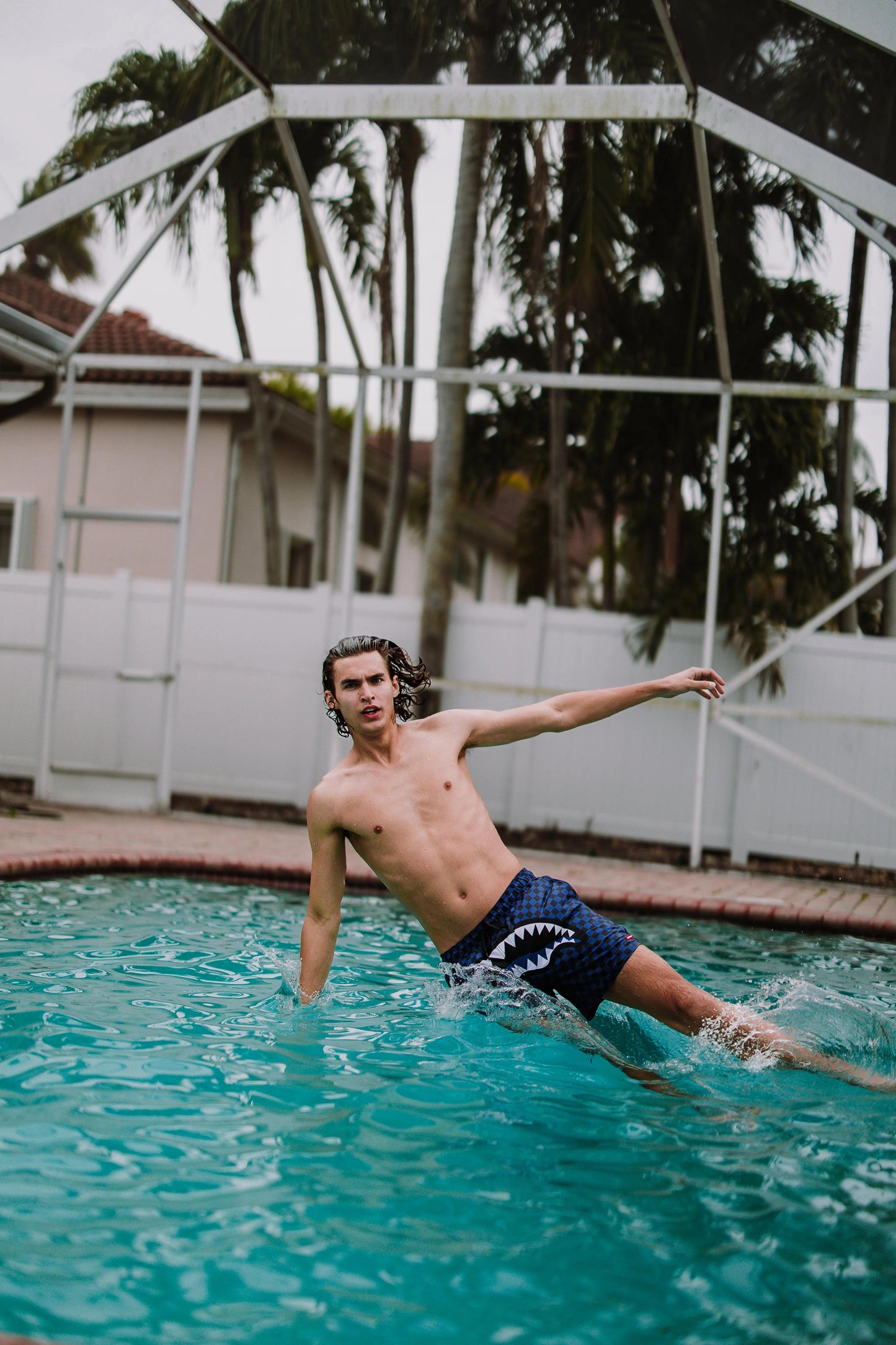 Sprayground Featured | MIDNIGHT MAGIC SHARKS IN PARIS SWIM SHORTS