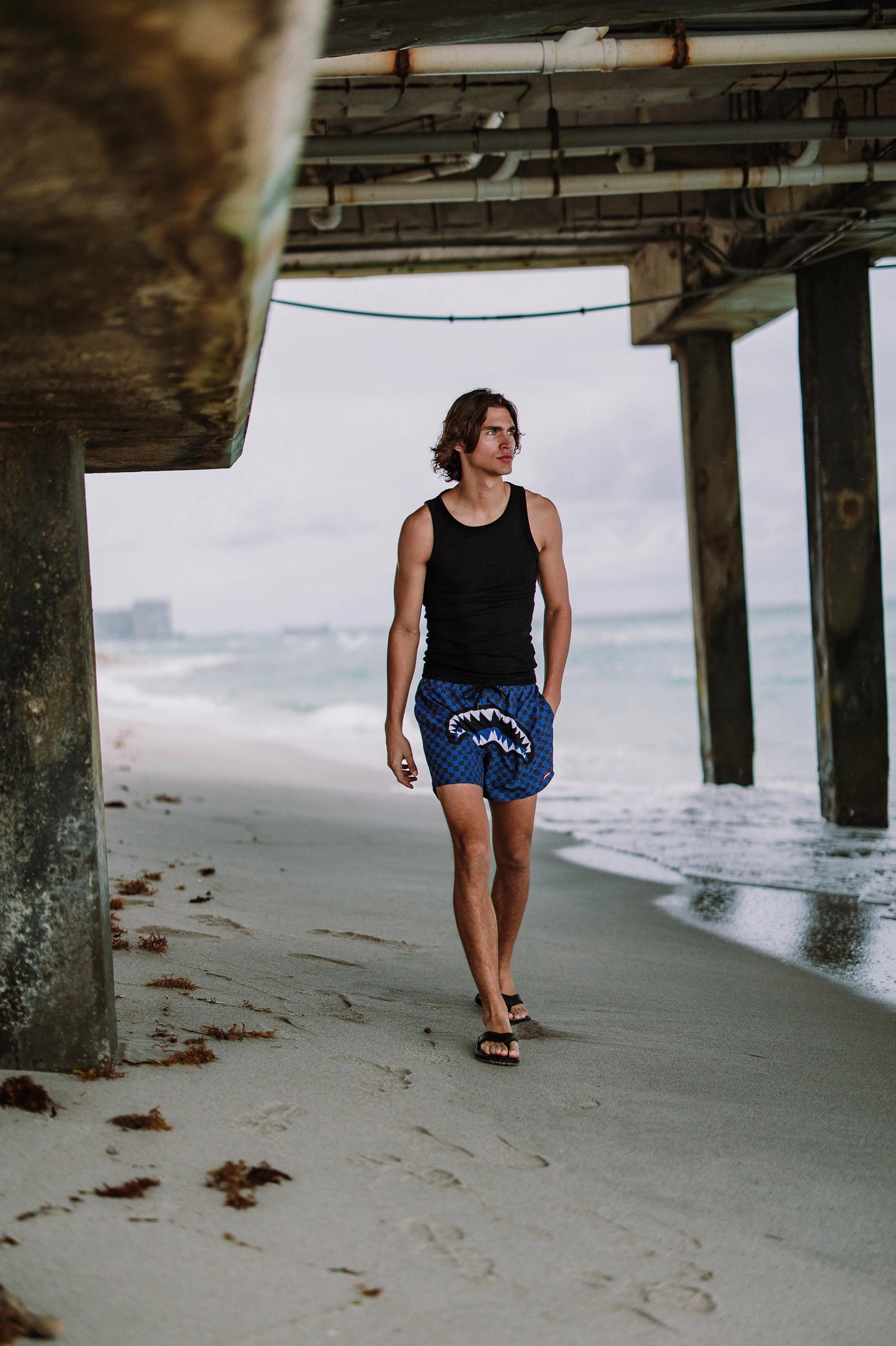 Sprayground Featured | MIDNIGHT MAGIC SHARKS IN PARIS SWIM SHORTS