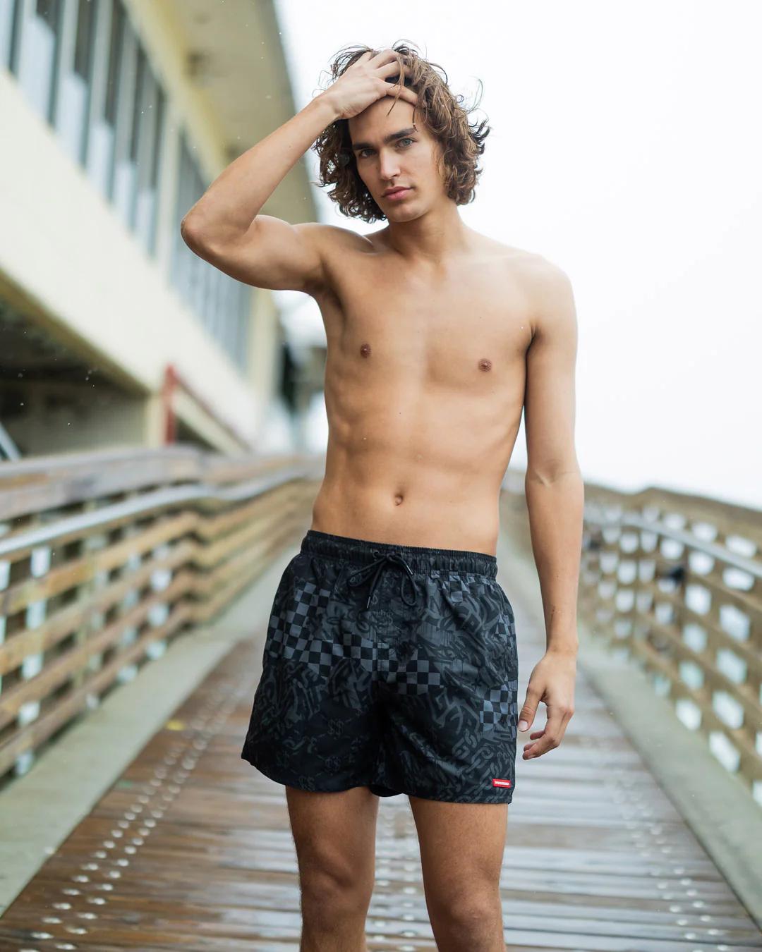 Sprayground Popular | 3AM CHECK SWIM SHORTS