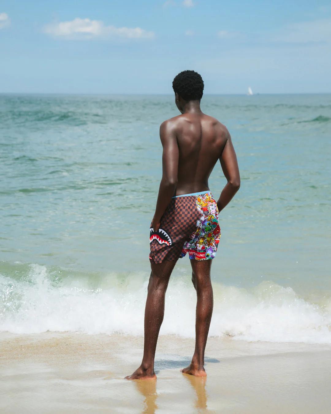 Sprayground Recommended | STICKER CREW SWIM SHORTS