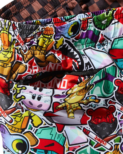 Sprayground Recommended | STICKER CREW SWIM SHORTS