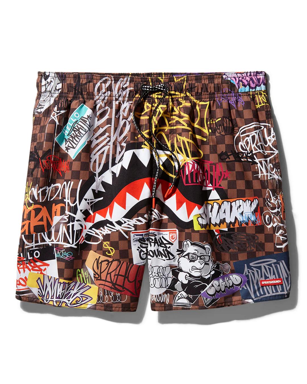 Sprayground New | SHARKS IN PARIS JETSKI SWIM TRUNKS