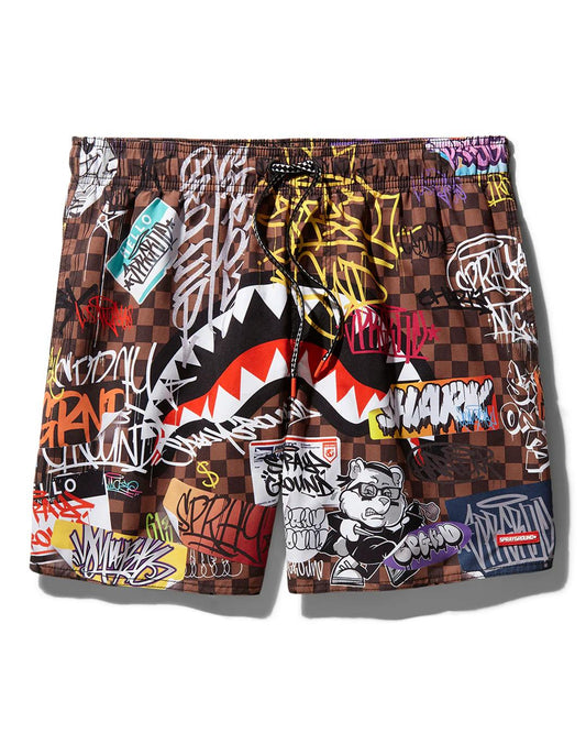Sprayground New | SHARKS IN PARIS JETSKI SWIM TRUNKS