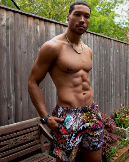 Sprayground New | SHARKS IN PARIS JETSKI SWIM TRUNKS