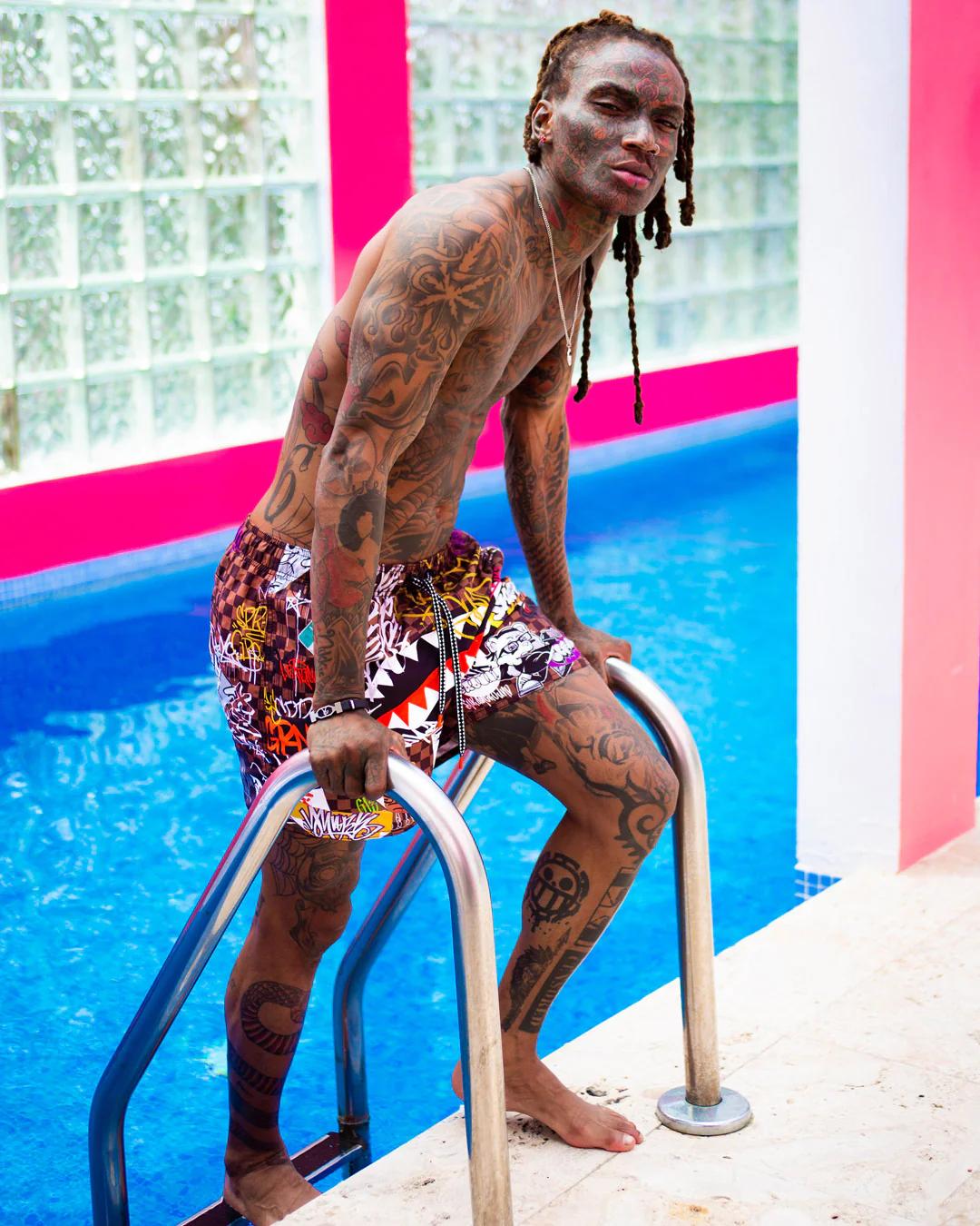Sprayground New | SHARKS IN PARIS JETSKI SWIM TRUNKS