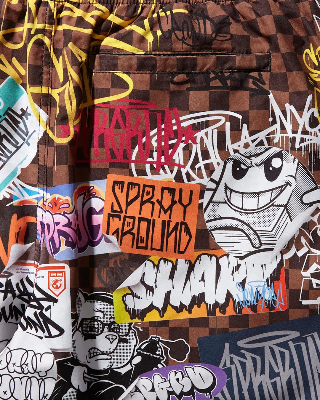 Sprayground New | SHARKS IN PARIS JETSKI SWIM TRUNKS