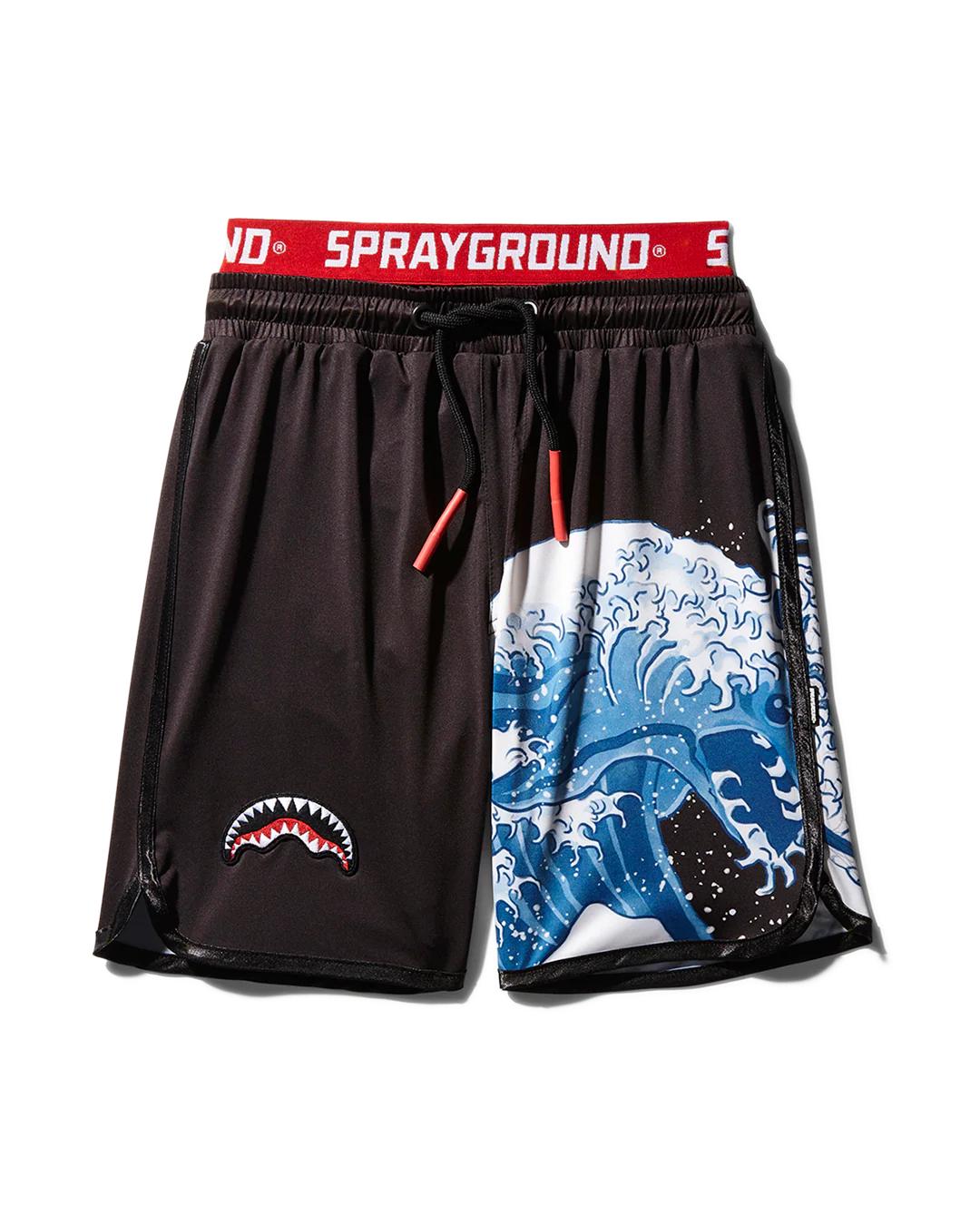 Sprayground New | KIDS JAPAN WAVE SWIM TRUNKS (BLACK)