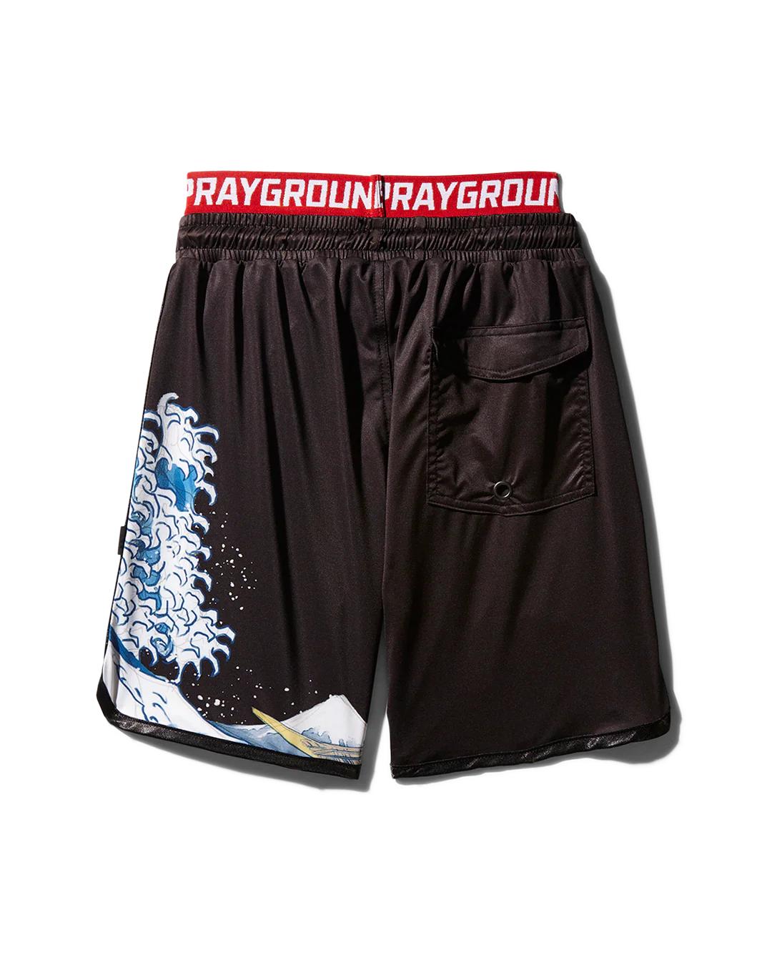 Sprayground New | KIDS JAPAN WAVE SWIM TRUNKS (BLACK)