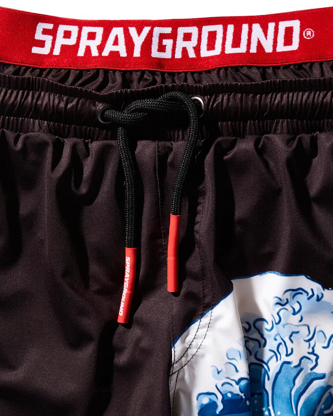 Sprayground New | KIDS JAPAN WAVE SWIM TRUNKS (BLACK)