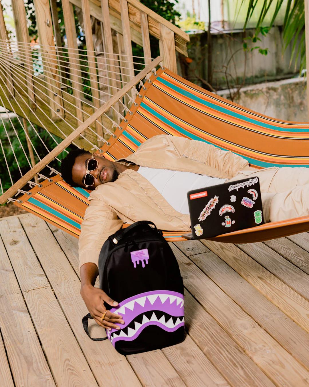 Sprayground Exclusive | SHARK CENTRAL PASSPORT (PURPLE) BACKPACK