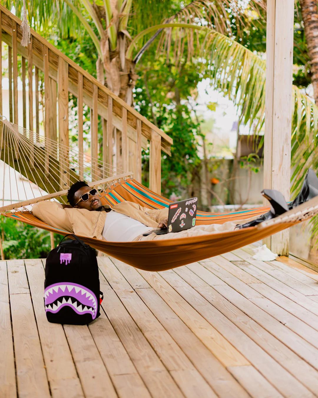 Sprayground Exclusive | SHARK CENTRAL PASSPORT (PURPLE) BACKPACK