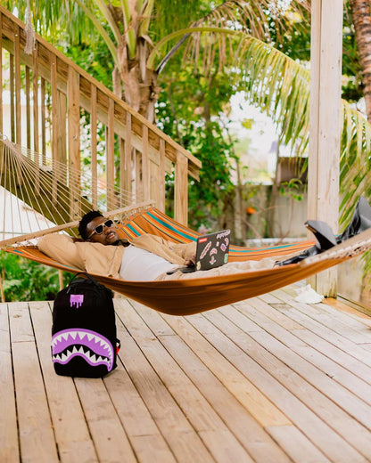 Sprayground Exclusive | SHARK CENTRAL PASSPORT (PURPLE) BACKPACK