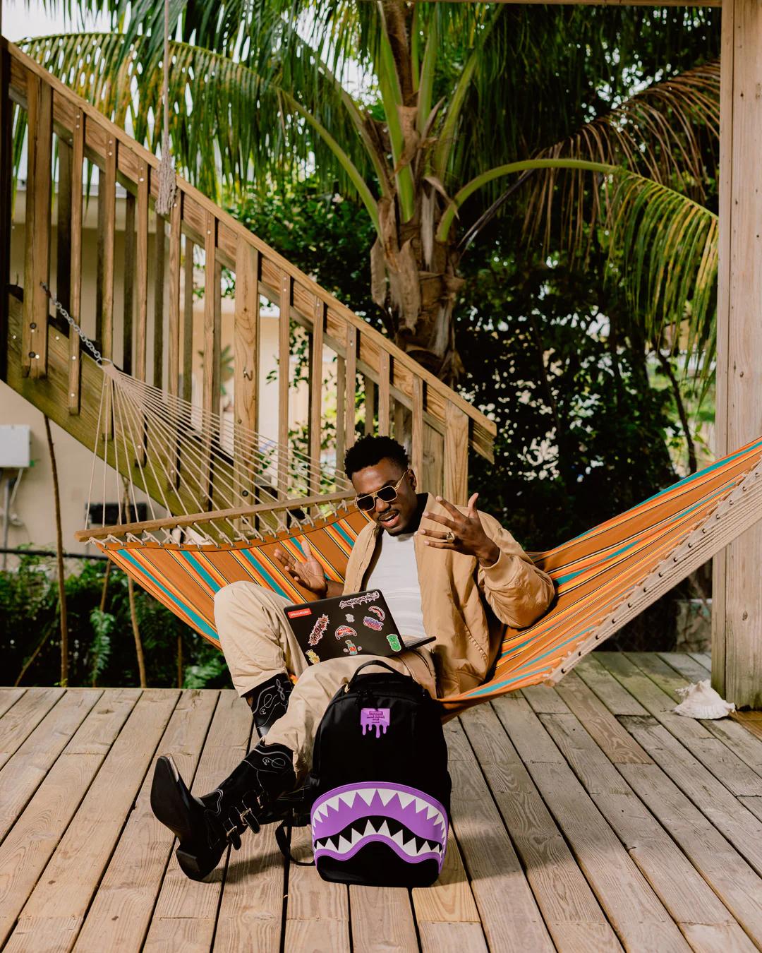 Sprayground Exclusive | SHARK CENTRAL PASSPORT (PURPLE) BACKPACK