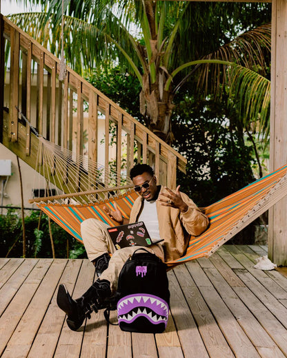 Sprayground Exclusive | SHARK CENTRAL PASSPORT (PURPLE) BACKPACK