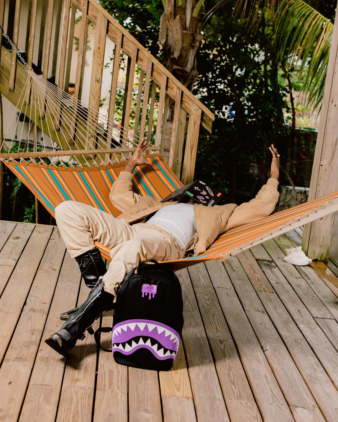 Sprayground Exclusive | SHARK CENTRAL PASSPORT (PURPLE) BACKPACK
