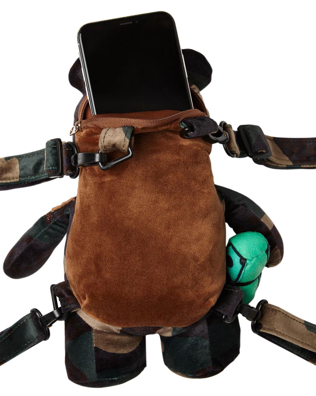 Sprayground Exclusive | BEARCUB BACKPACK - CAMOCHECK MONEYBEAR