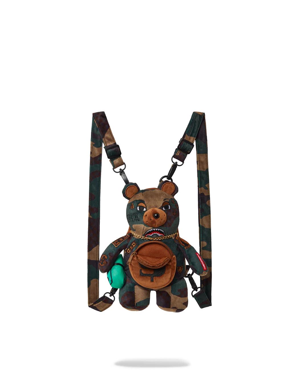Sprayground Exclusive | BEARCUB BACKPACK - CAMOCHECK MONEYBEAR