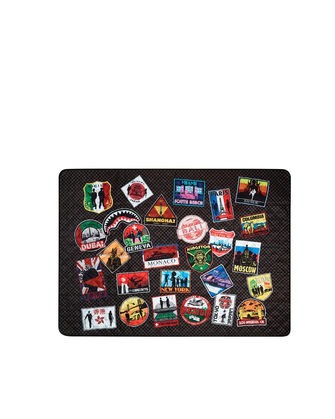 Sprayground Premium | GLOBAL MOGUL UNLIMITED MILES PACKABLE BEACH MAT BLANKET WATER RESISTAN