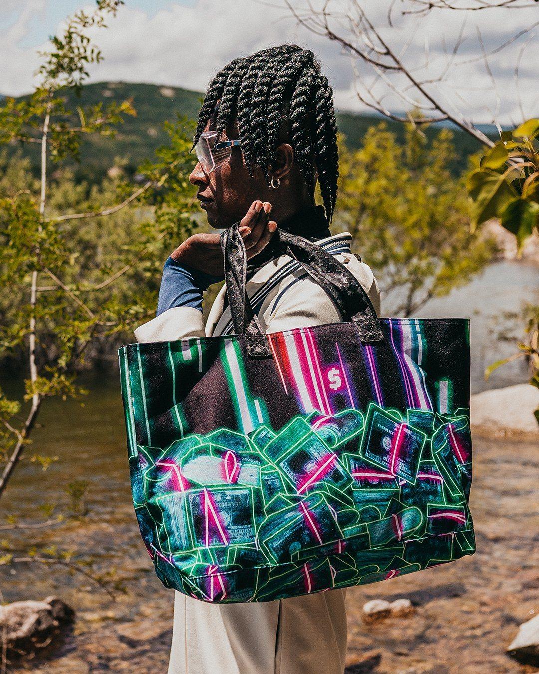 Sprayground Premium | 暗号通貨スタック (CRYPTO STACKS) TOTE