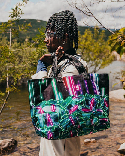 Sprayground Premium | 暗号通貨スタック (CRYPTO STACKS) TOTE