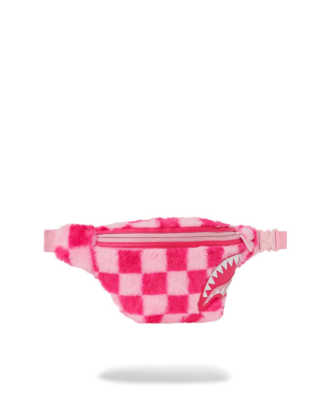 Sprayground Featured | FURZILLA SHARK (PINK CHECK) SAVVY CROSSBODY