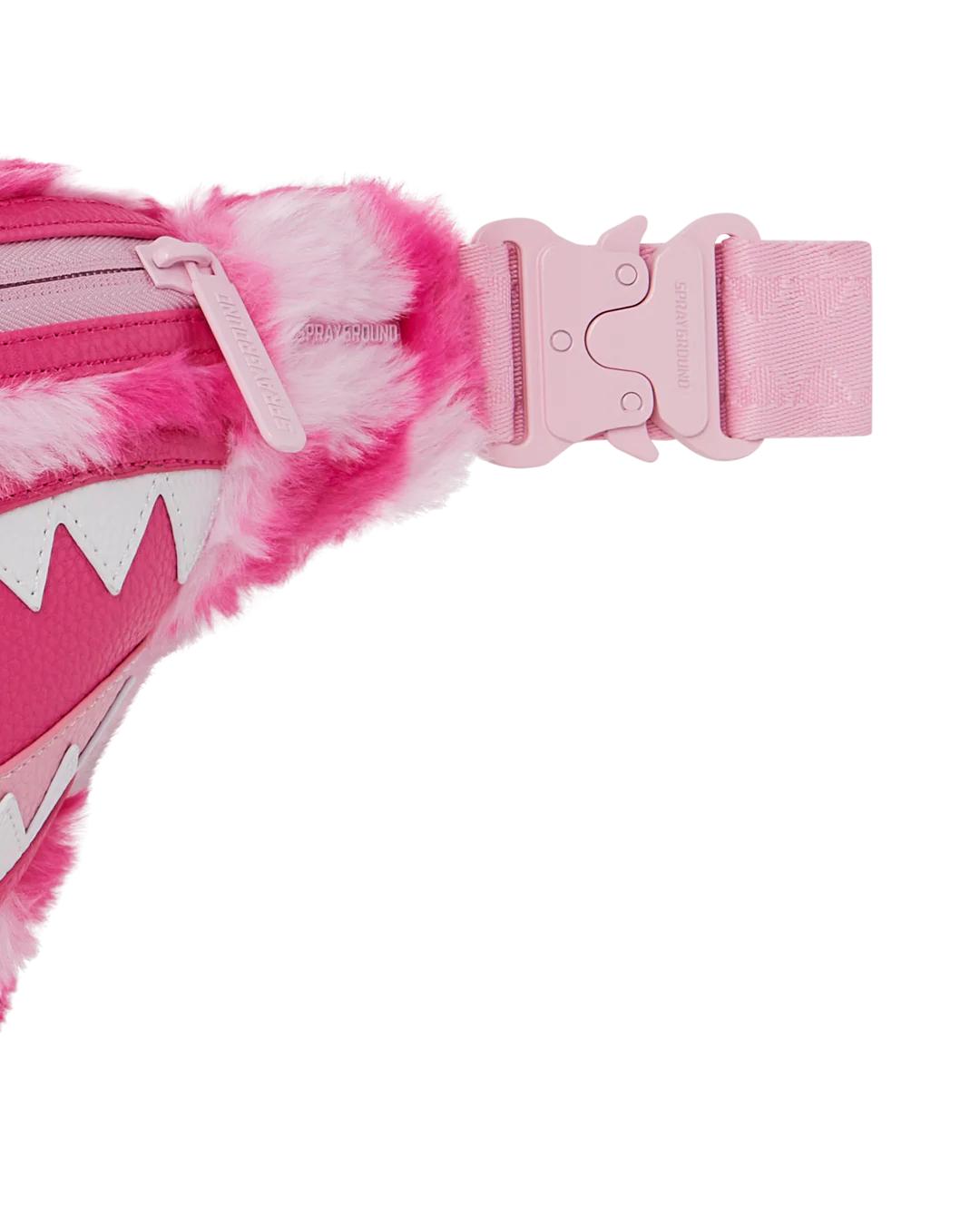 Sprayground Featured | FURZILLA SHARK (PINK CHECK) SAVVY CROSSBODY