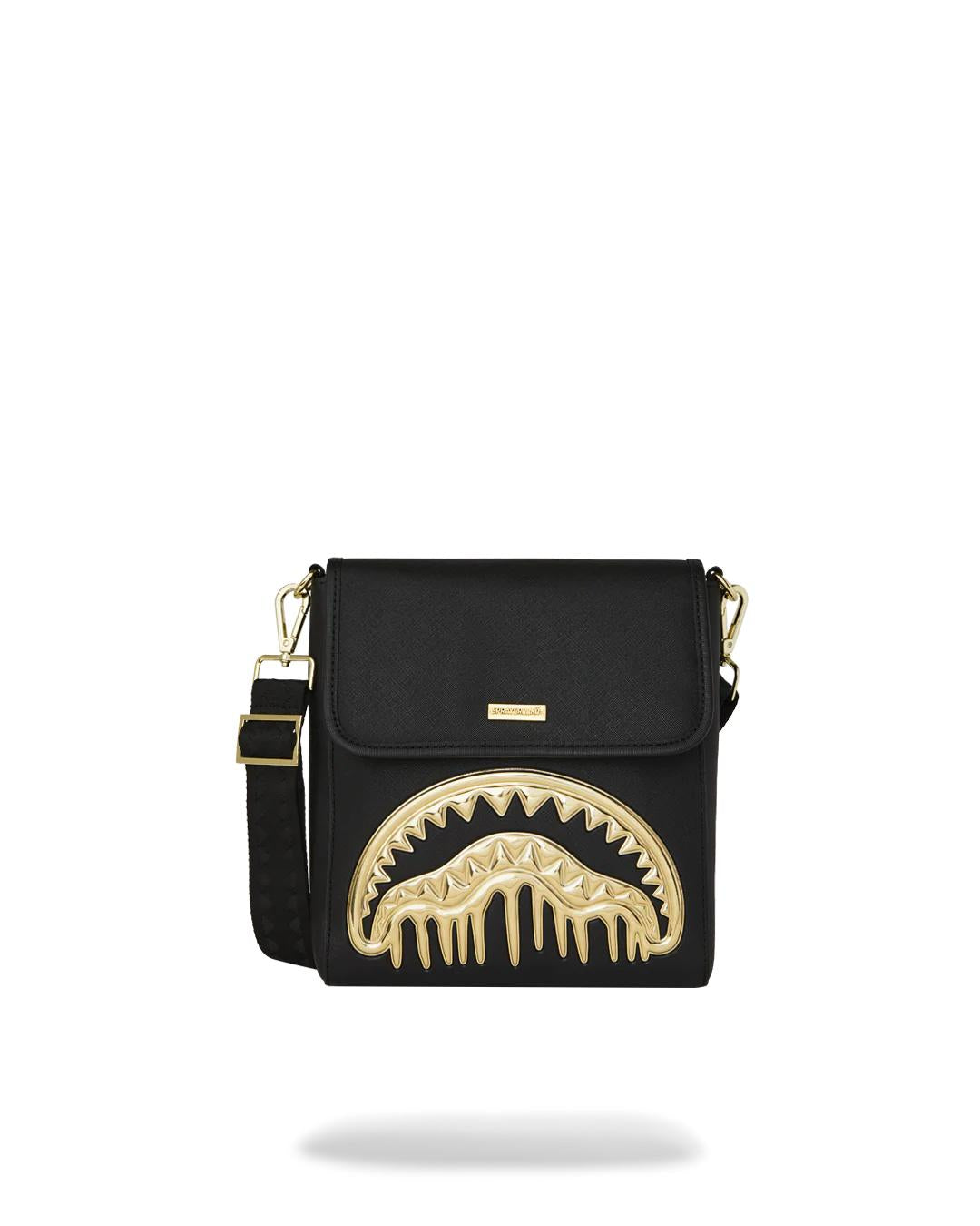 Sprayground Recommended | GOLDHEART SHARK DRIP MESSENGER SLING