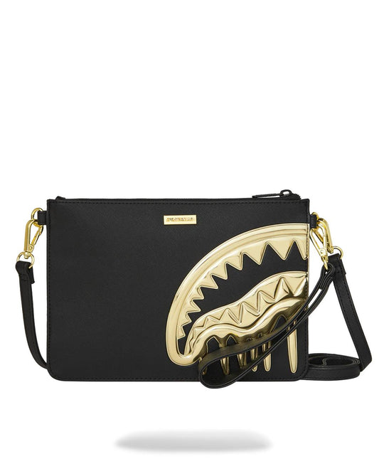 Sprayground Signature | GOLDHEART SHARK DRIP CROSSOVER CLUTCH