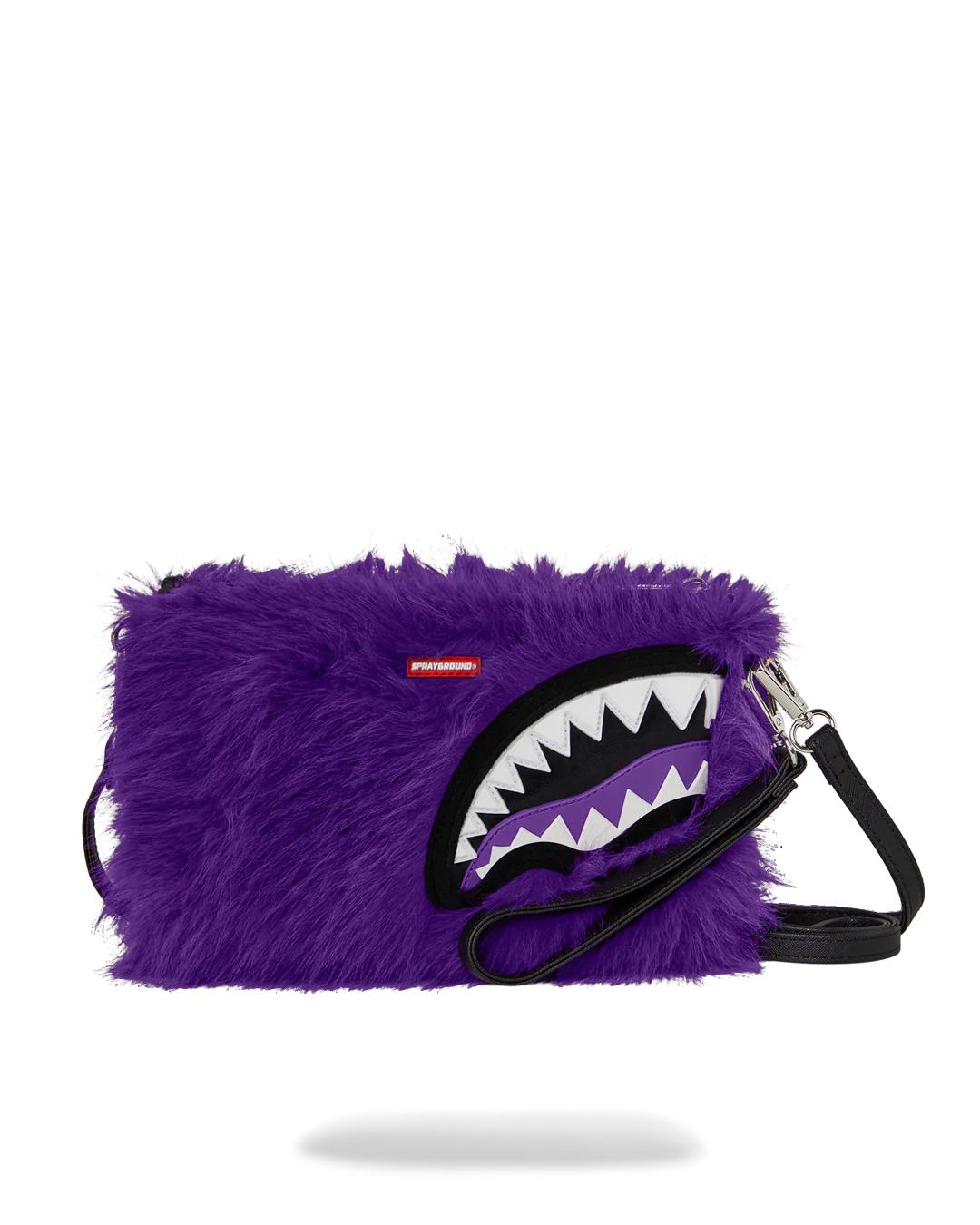 Sprayground Classic | FURZILLA SHARK (PURP) CROSSOVER CLUTCH