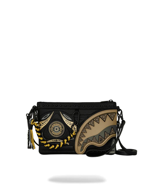 Sprayground Recommended | A.I. AFRICAN INTELLIGENCE SHARKS OF THE GOLD OCEAN CROSSOVER CLUTCH -