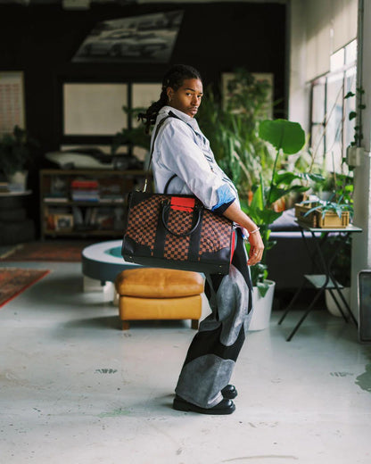 Sprayground Premium | KATANA CHECK BOSS PYRAMID DUFFLE