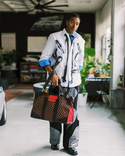 Sprayground Premium | KATANA CHECK BOSS PYRAMID DUFFLE