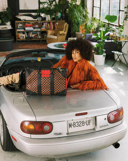 Sprayground Premium | KATANA CHECK BOSS PYRAMID DUFFLE