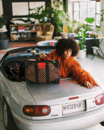 Sprayground Premium | KATANA CHECK BOSS PYRAMID DUFFLE