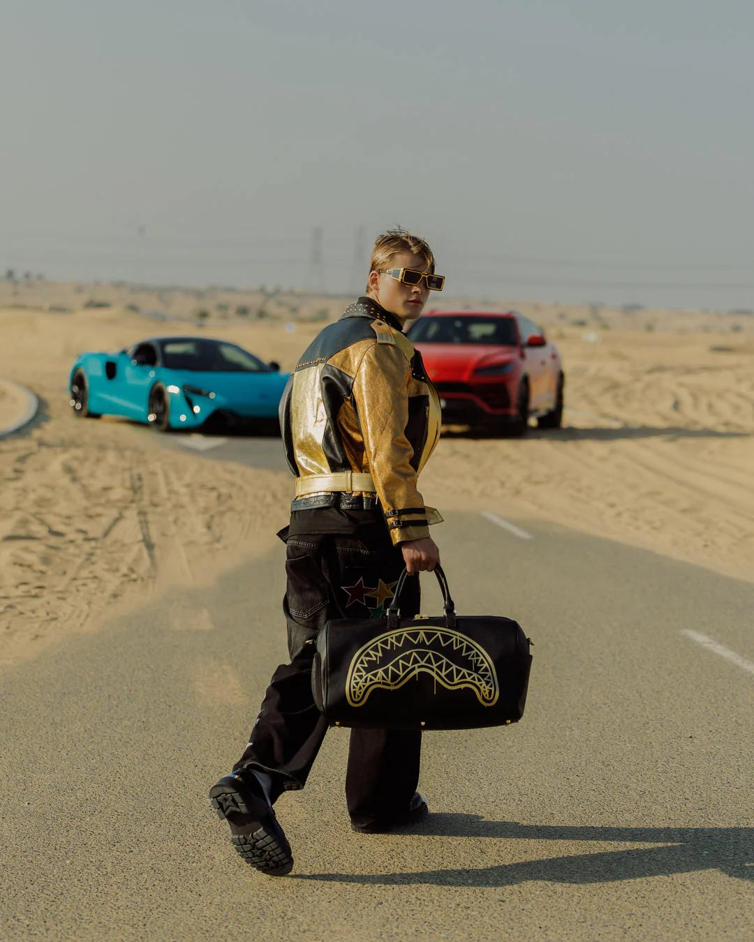 Sprayground New | GOLD FANG DUFFLE