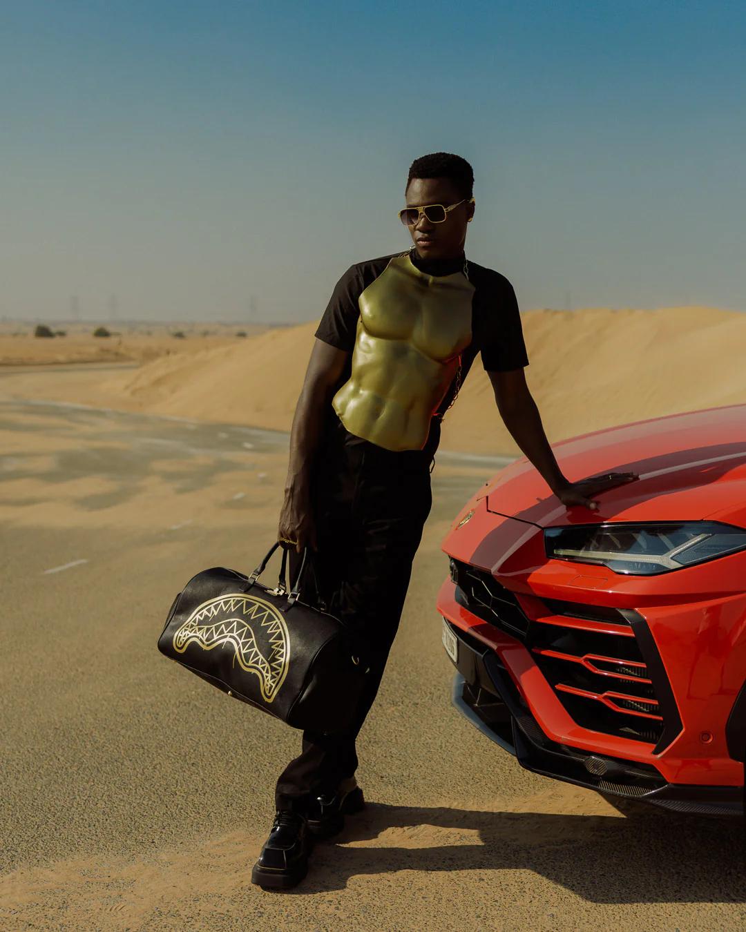 Sprayground New | GOLD FANG DUFFLE