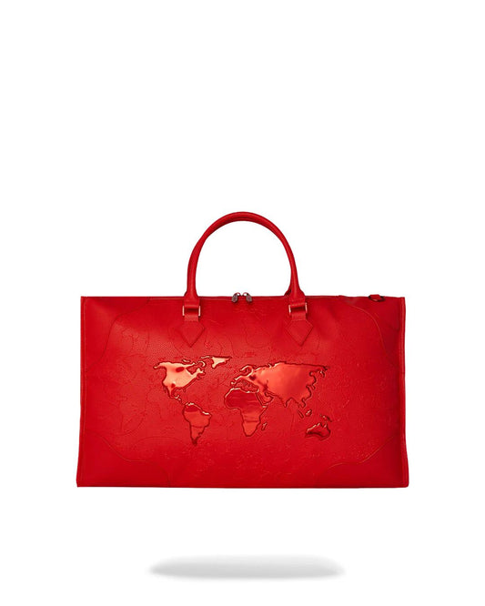 Sprayground Exclusive | JAMES FIRST CLASS RUBY RED PYRAMID LARGE DUFFLE