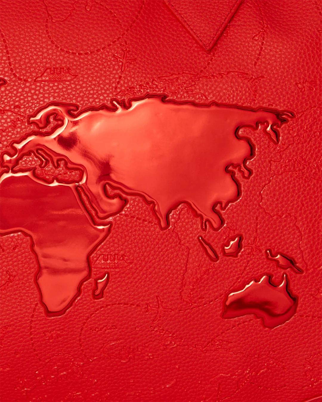 Sprayground Exclusive | JAMES FIRST CLASS RUBY RED PYRAMID LARGE DUFFLE