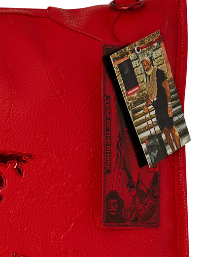 Sprayground Exclusive | JAMES FIRST CLASS RUBY RED PYRAMID LARGE DUFFLE