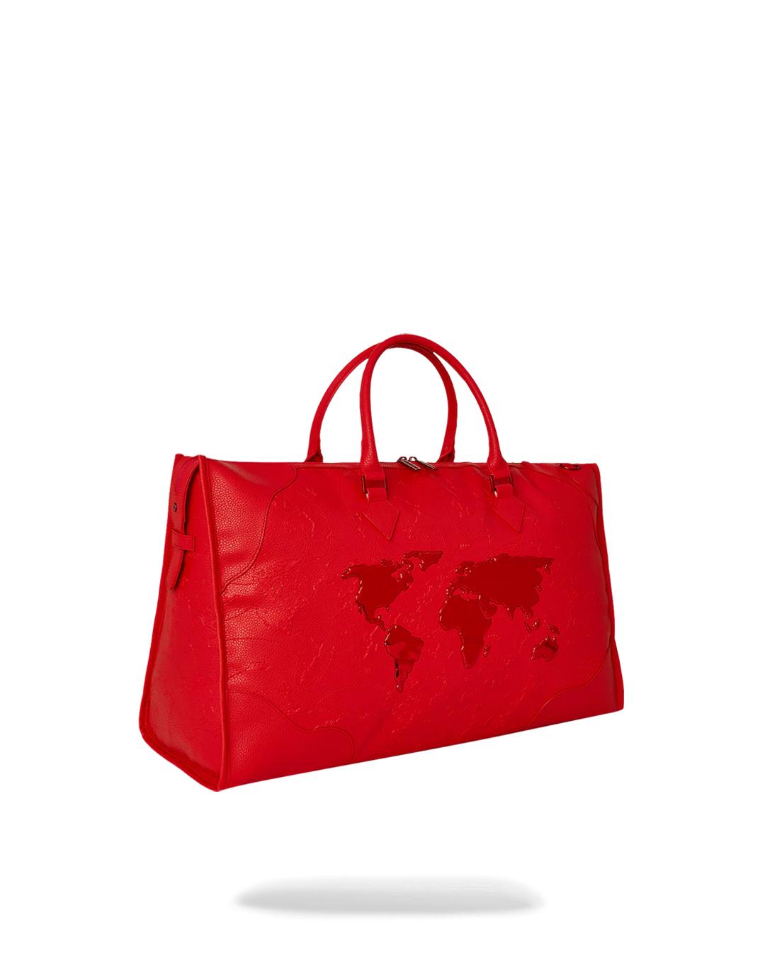 Sprayground Exclusive | JAMES FIRST CLASS RUBY RED PYRAMID LARGE DUFFLE
