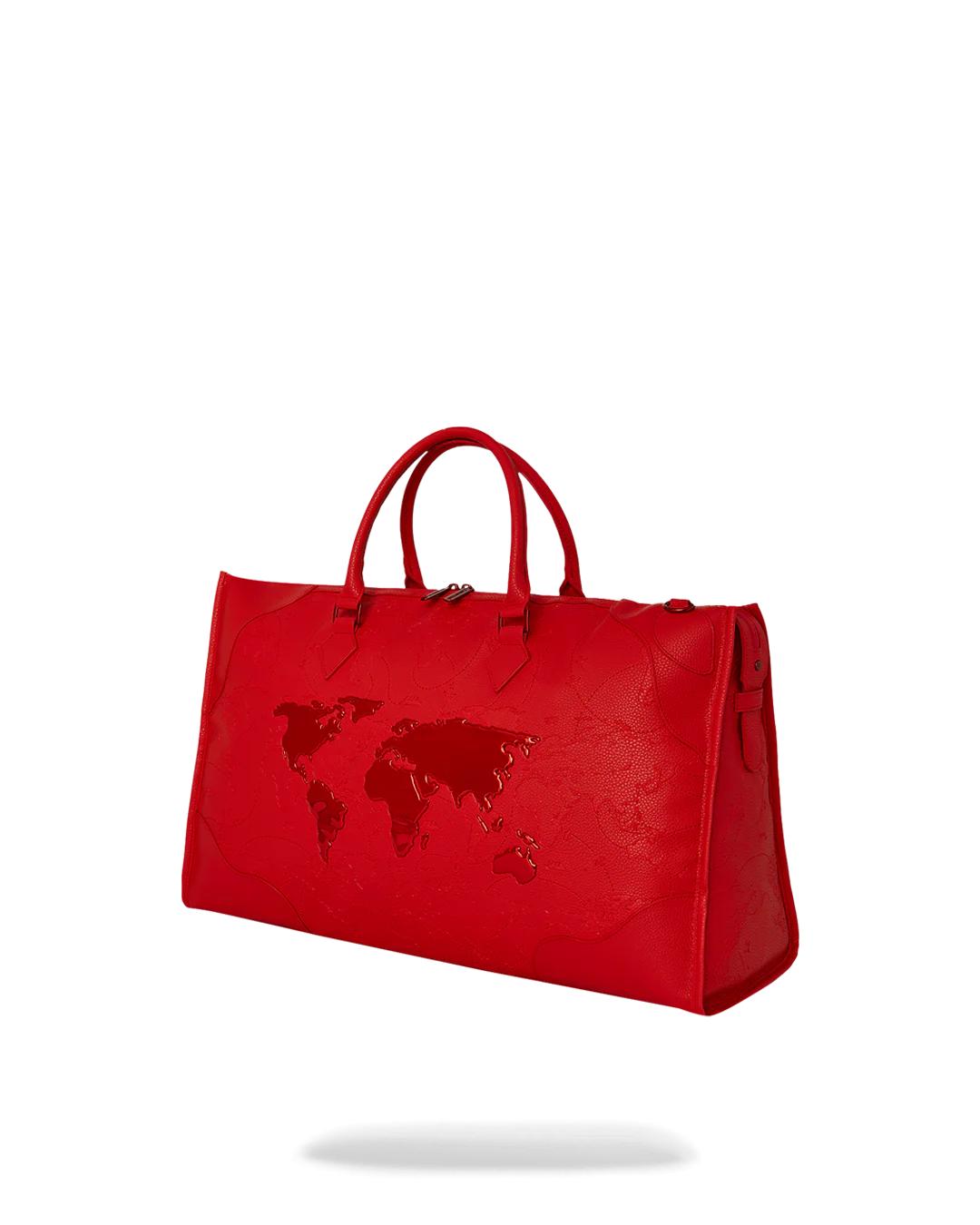Sprayground Exclusive | JAMES FIRST CLASS RUBY RED PYRAMID LARGE DUFFLE